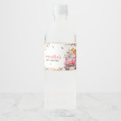 Pink Fall Pumpkin Truck Kinderdusche Wasserflaschenetikett (Vorderseite)