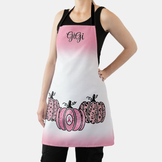 Pink Fall Pumpkins Brustkrebs Bewusstsein Schürze (InSitu)