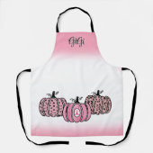 Pink Fall Pumpkins Brustkrebs Bewusstsein Schürze (Vorderseite)