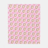 Pink Fall Pumpkins und Blume Fleecedecke (Vorderseite)
