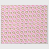Pink Fall Pumpkins und Blume Geschenkpapier (Flach)