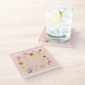 Pink Fall Vibes Glasuntersetzer (Schrägansicht)