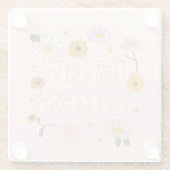 Pink Fall Vibes Glasuntersetzer (Rückseite)