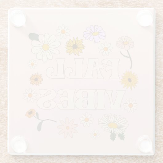 Pink Fall Vibes Glasuntersetzer (Rückseite)