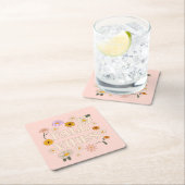 Pink Fall Vibes Rechteckiger Pappuntersetzer (Vor Ort)