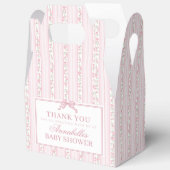 Pink Fancy Floral Baby Shower Gable Favor Geschenkschachtel (Offen)