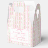 Pink Fancy Floral Birthday Party Gable Favor Geschenkschachtel (Offen)