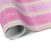 Pink Fandango Lila Valentinherz Wasserfarben Geschenkpapier (Rolleneckpunkt)