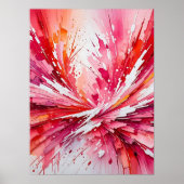 Pink Fantasy Abstrakt Acrylic Art Poster (Vorne)