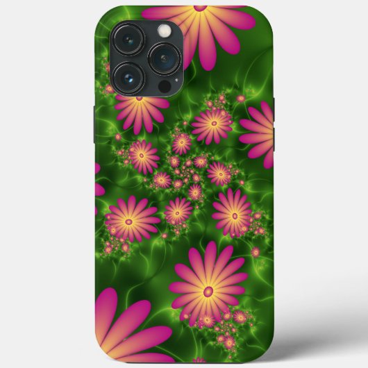 Pink Fantasy Blume Moderne Abstrakte Fraktal Kunst Case-Mate iPhone Hülle (Rückseite)