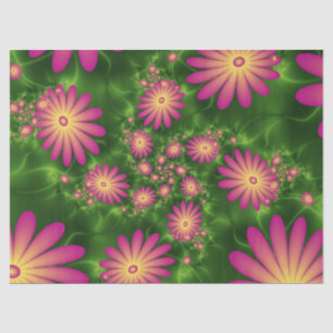 Pink Fantasy Blume Moderne Abstrakte Fraktal Kunst Seidenpapier