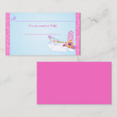 Pink Fantasy Fairy Tale Empfang Platzkarte (Vorne/Hinten)