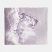 Pink Fantasy Flying Horse Butterfly Fairy Flügel Fleecedecke (Vorderseite (Horizontal))