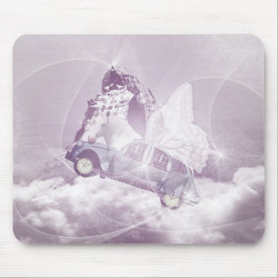 Pink Fantasy Flying Horse Butterfly Fairy Flügel Mousepad
