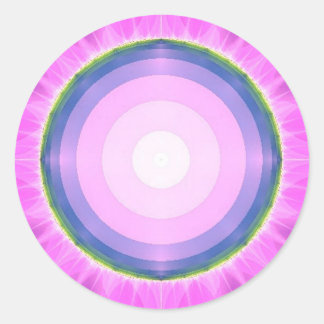 Pink Fantasy ~ Fraktale Runder Aufkleber
