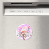 Pink Fantasy Garden Print Magnet (In Situ (Geschirrspüler))