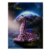 Pink Fantasy Giraffe Poster (Vorderseite)