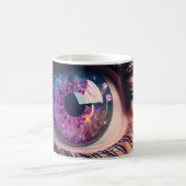 Pink Fantasy Hübscher Glitzer Augen geschlossen Verwandlungstasse (Mittel)