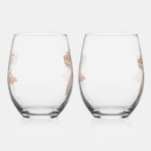 Pink Fantasy Lily Weinglas Ohne Stiel (Links)