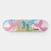 Pink Fantasy Mermaid Life Skateboard (Horizontal)