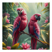 Pink Fantasy Parrots Poster (Vorderseite)