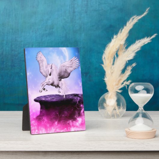 Pink Fantasy Unicorn Fotoplatte (Seite)