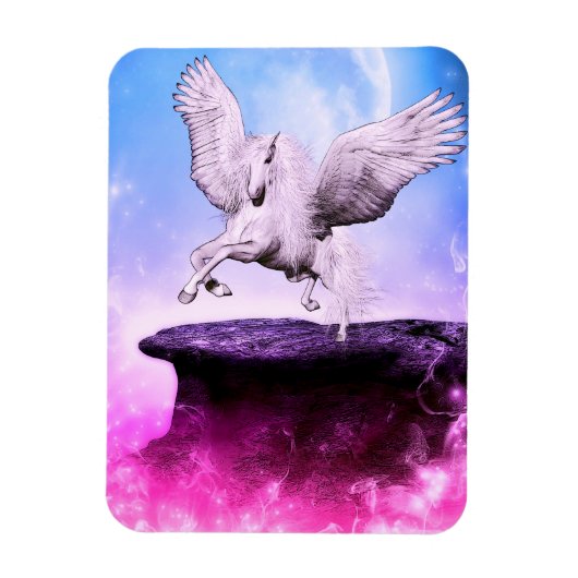 Pink Fantasy Unicorn Magnet (Vertikal)