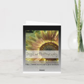 Pink-farbene Blume Dankeskarte (Rückseite)