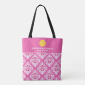Pink-farbenes, farbiges, iKat-Muster, benutzerdefi Tasche (Rückseite)