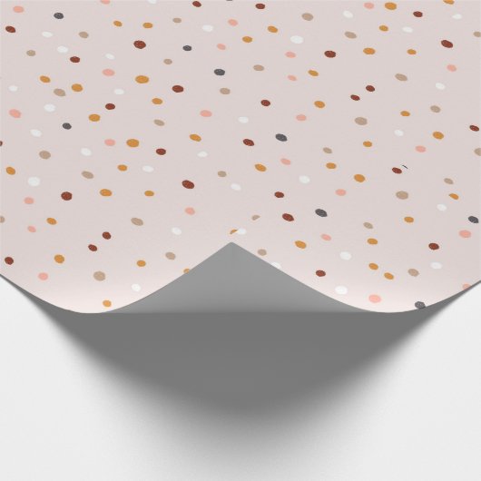 Pink farbenfrohe Polka dot Geschenkpapier (Ecke)