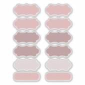Pink-Farbtöne kreieren Ihre eigenen Vinyl-Labels Aufkleber (Vorderseite)