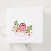 Pink Farm Animals Baby Dusche Geschenkanhänger (Beispiel)