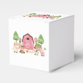 Pink Farm Animals Baby Dusche Geschenkschachtel (Vorderseite)