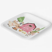 Pink Farm Animals Baby Dusche Pappteller (Gewinkelt)