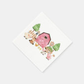 Pink Farm Animals Baby Dusche Serviette (Ecke)