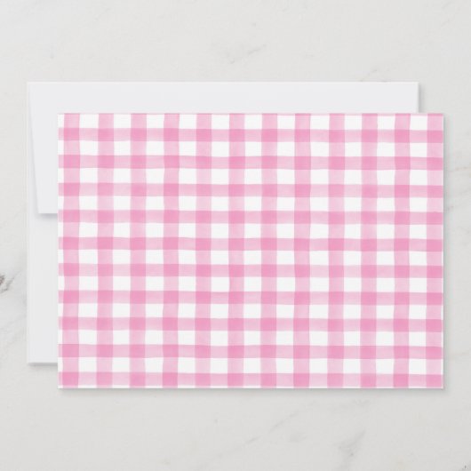 Pink Farm Birthday Einladung (Rückseite)