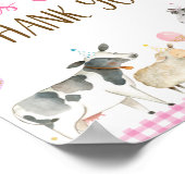 Pink Farm Cards & Geschenke Geburtstagszeichen Poster (Ecke)