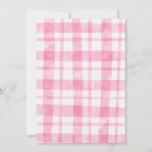 Pink Farm Floral Barnyard 1. Geburtstag Einladung (Rückseite)