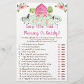 Pink Farm Floral Guess, der sagte, es Duschspiel (Vorderseite)