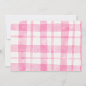 Pink Farm Foto 1. Geburtstag Einladung (Rückseite)