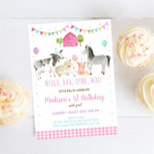 Pink Farm Geburtstagsparty Einladung