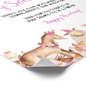 Pink Farm House Animals Barnyard Baby Sock Hunt Poster (Ecke)