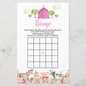 Pink Farm House Animals Barnyard Bingo Games (Vorderseite)