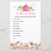 Pink Farm House Animals Barnyard wünscht sich Baby (Vorderseite)