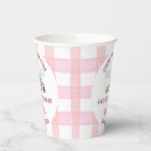 Pink Farm Tractor Girl Any Age Birthday Pappbecher (Links)