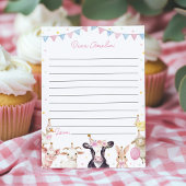 Pink Farmyard Time Capsule Note Card Dankeskarte