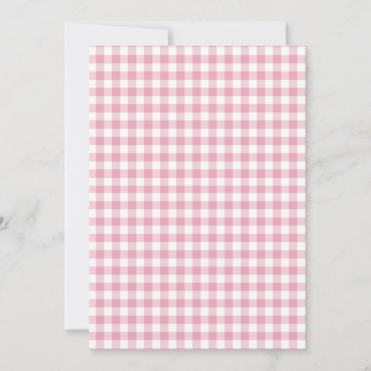 Pink Farmyard Time Capsule Note Card Dankeskarte (Rückseite)