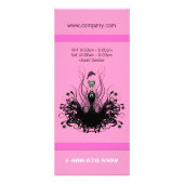 Pink Fashion Diva Rack Card Werbekarte (Hinten)