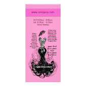 Pink Fashion Diva Rack Card Werbekarte (Hinten)