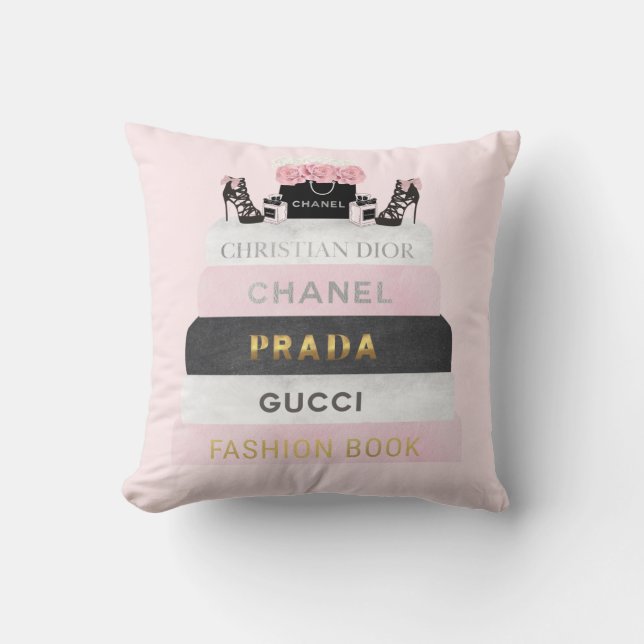 Pink Fashion Throw Kissen (Vorderseite)